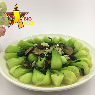 Rau cải chíp xào nấm