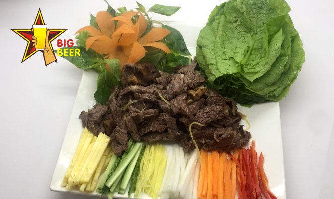 Bò cuốn lá cải